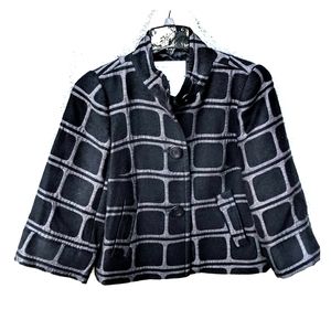 Trina Turk 3/4 sleeve cropped jacket black 10